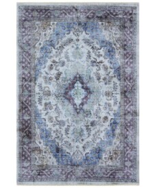 Oosters vloerkleed Keshan Sami - blauw - overzicht boven, thumbnail Oosters vloerkleed Keshan Sami - blauw - overzicht boven, thumbnail