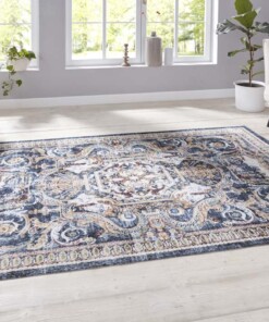 Oosters vloerkleed baroque imperior - blauw/beige - sfeer, thumbnail