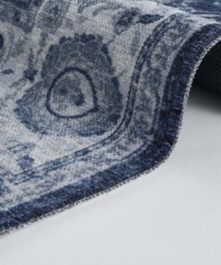 Oosters vloerkleed Maschad Chora- blauw - close up, thumbnail