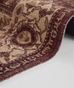 Oosters vloerkleed Maschad Chora- bruin - close up, thumbnail