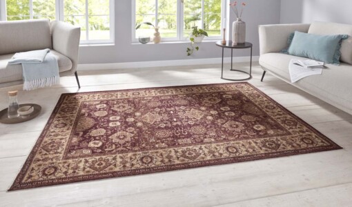 Oosters vloerkleed Maschad Chora- bruin - sfeer