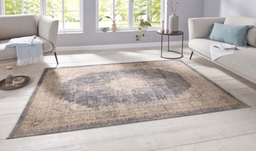Oosters vloerkleed Hamadan Shavari- beige - sfeer