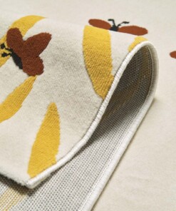 Kinderkamer vloerkleed Bunny Lottie - crème - close up, thumbnail Kinderkamer vloerkleed Bunny Lottie - crème - close up, thumbnail