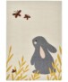 Kinderkamer vloerkleed Bunny Lottie - donkerblauw - overzicht boven, thumbnail