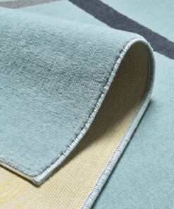 Kinderkamer vloerkleed Monkey Miles - lichtblauw - close up, thumbnail