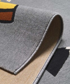 Kinderkamer vloerkleed Young wilderness -grijs/multi - close up, thumbnail