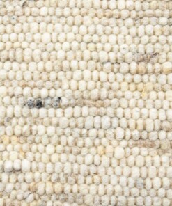Wollen vloerkleed handweef Ylva - beige - close up materiaal, thumbnail