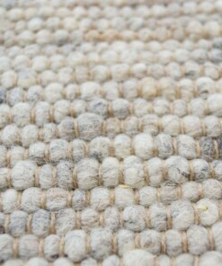 Wollen vloerkleed handweef Ylva - beige/grijs - close up materiaal, thumbnail Wollen vloerkleed handweef Ylva - beige/grijs - close up materiaal, thumbnail