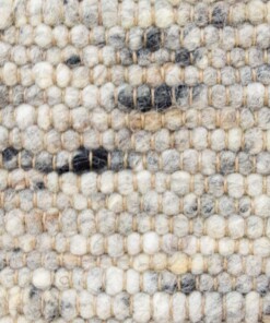 Wollen vloerkleed handweef Ylva - grijs - close up materiaal, thumbnail