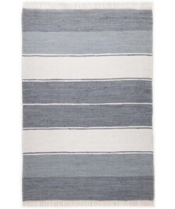 Kelim vloerkleed strepen handweef Bomull - blauw/wit - overzicht boven, thumbnail Kelim vloerkleed strepen handweef Bomull - blauw/wit - overzicht boven, thumbnail