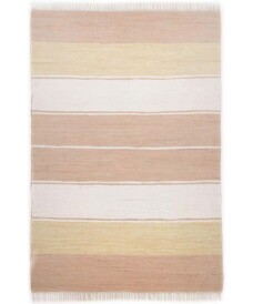 Kelim vloerkleed strepen handweef Bomull - beige/wit - overzicht boven, thumbnail Kelim vloerkleed strepen handweef Bomull - beige/wit - overzicht boven, thumbnail