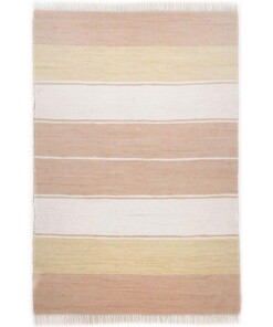 Kelim vloerkleed strepen handweef Bomull - beige/wit - overzicht boven, thumbnail Kelim vloerkleed strepen handweef Bomull - beige/wit - overzicht boven, thumbnail