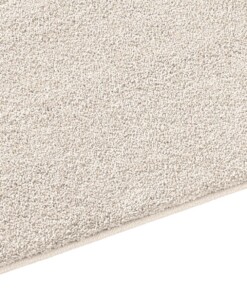 Vierkant effen vloerkleed Qualis - crème - close up zijkant, thumbnail