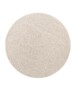 Rond effen vloerkleed Qualis - crème - overzicht boven, thumbnail