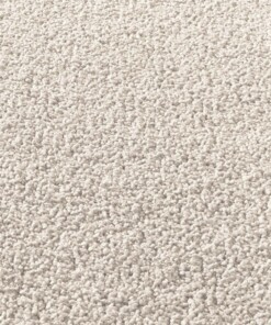 Vierkant effen vloerkleed Qualis - crème - close up materiaal, thumbnail