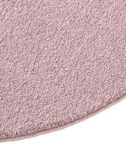 Rond effen vloerkleed Qualis - roze - close up zijkant, thumbnail