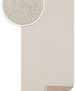 Effen vloerkleed Duo - crème/beige - close up materiaal, thumbnail Effen vloerkleed Duo - crème/beige - close up materiaal, thumbnail