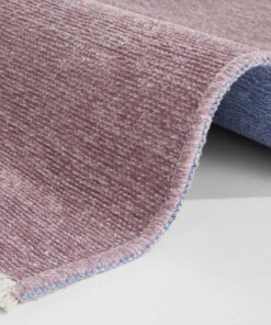 Effen vloerkleed Duo - roze/lichtblauw - close up, thumbnail