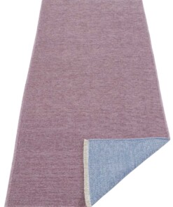 Effen vloerkleed Duo - roze/lichtblauw - overzicht schuin, thumbnail