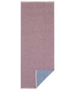 Effen vloerkleed Duo - roze/lichtblauw - overzicht boven, thumbnail