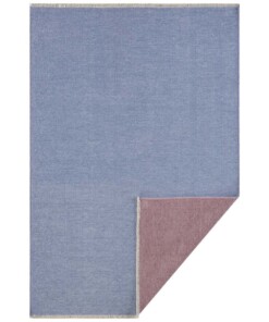 Effen vloerkleed Duo - roze/lichtblauw - overzicht boven, thumbnail