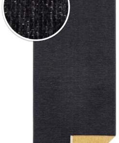 Effen vloerkleed Duo - zwart/goud - close up materiaal, thumbnail Effen vloerkleed Duo - zwart/goud - close up materiaal, thumbnail