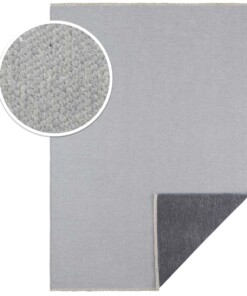 Effen vloerkleed Duo - lichtgrijs/antraciet - close up materiaal, thumbnail Effen vloerkleed Duo - lichtgrijs/antraciet - close up materiaal, thumbnail