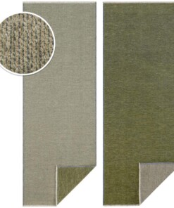 Effen vloerkleed Duo - lichtgroen/groen - overzicht boven, thumbnail Effen vloerkleed Duo - lichtgroen/groen - overzicht boven, thumbnail
