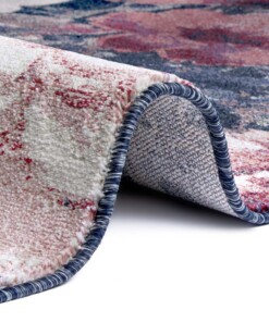 Vloerkleed bloemen Peony - rood/blauw - close up, thumbnail Vloerkleed bloemen Peony - rood/blauw - close up, thumbnail