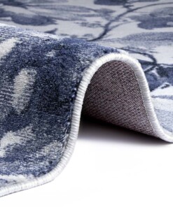 Vloerkleed bloemen Peony - blauw/crème - close up, thumbnail Vloerkleed bloemen Peony - blauw/crème - close up, thumbnail