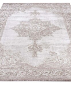 Vintage vloerkleed Aubusson Mirage - roze/crème - overzicht schuin, thumbnail