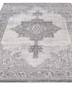 Vintage vloerkleed Aubusson Mirage - zilver/crème - overzicht schuin, thumbnail Vintage vloerkleed Aubusson Mirage - zilver/crème - overzicht schuin, thumbnail