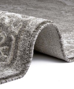 Vintage vloerkleed Aubusson Mirage - grijs - close up, thumbnail