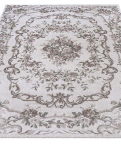 Klassiek vloerkleed Aubusson Flore - crème/roze - overzicht schuin, thumbnail Klassiek vloerkleed Aubusson Flore - crème/roze - overzicht schuin, thumbnail
