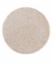 Rond vloerkleed hoogpolig effen Classic - crème - overzicht boven, thumbnail