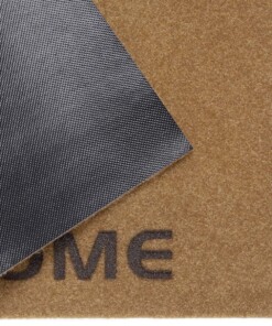 Deurmat Welcome kokos-optiek - bruin/grijs - close up, thumbnail