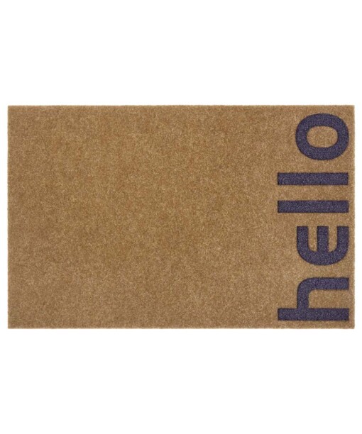 Deurmat Hello kokos-optiek - bruin/grijs - overzicht boven