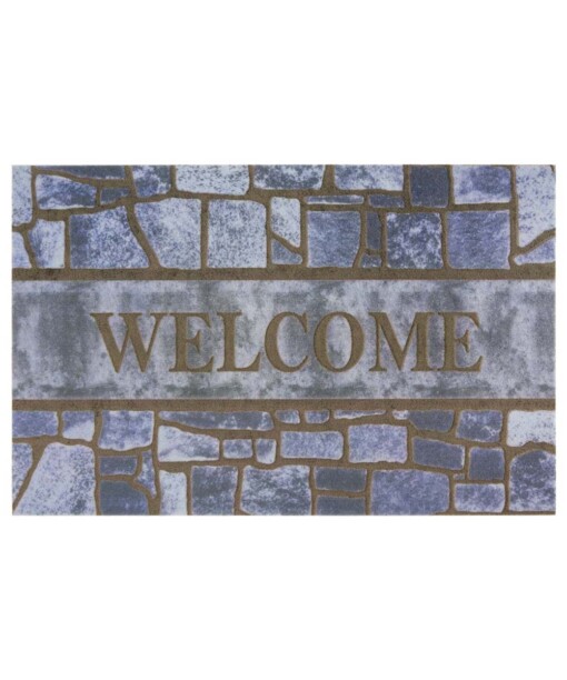 Deurmat Welcome Steps - grijs/bruin - overzicht boven