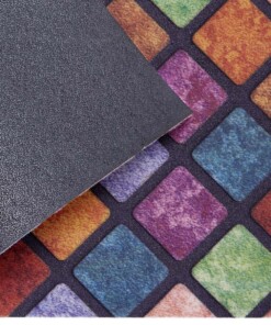 Deurmat Welcome Diamonds - multi - close up, thumbnail