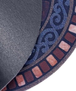Deurmat halfrond Tiles - multi - close up, thumbnail Deurmat halfrond Tiles - multi - close up, thumbnail