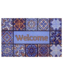 Deurmat Welcome Patterns - multi - overzicht boven, thumbnail