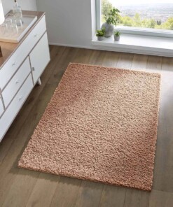 Hoogpolig vloerkleed effen Spectrum - beige - sfeer