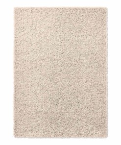 Hoogpolig vloerkleed effen Spectrum - crème - overzicht boven, thumbnail