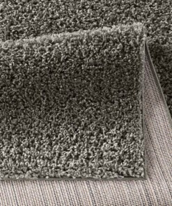 Hoogpolige loper effen Spectrum - donkergrijs - close up vouw, thumbnail Hoogpolige loper effen Spectrum - donkergrijs - close up vouw, thumbnail