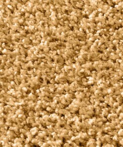 Hoogpolig vloerkleed effen Spectrum - mosterdgeel - close up materiaal, thumbnail