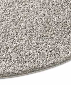 Rond vloerkleed hoogpolig effen Spectrum - lichtgrijs - close up zijkant, thumbnail