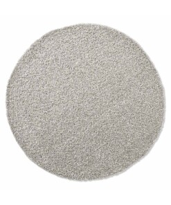 Rond vloerkleed hoogpolig effen Spectrum - lichtgrijs - overzicht boven, thumbnail