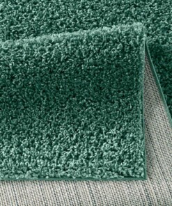 Hoogpolige loper effen Spectrum - jade - close up vouw, thumbnail Hoogpolige loper effen Spectrum - jade - close up vouw, thumbnail