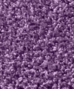 Rond vloerkleed hoogpolig effen Spectrum - paars - close up, thumbnail
