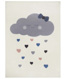 Kindervloerkleed wolken Happy - crème - overzicht boven, thumbnail Kindervloerkleed wolken Happy - crème - overzicht boven, thumbnail
